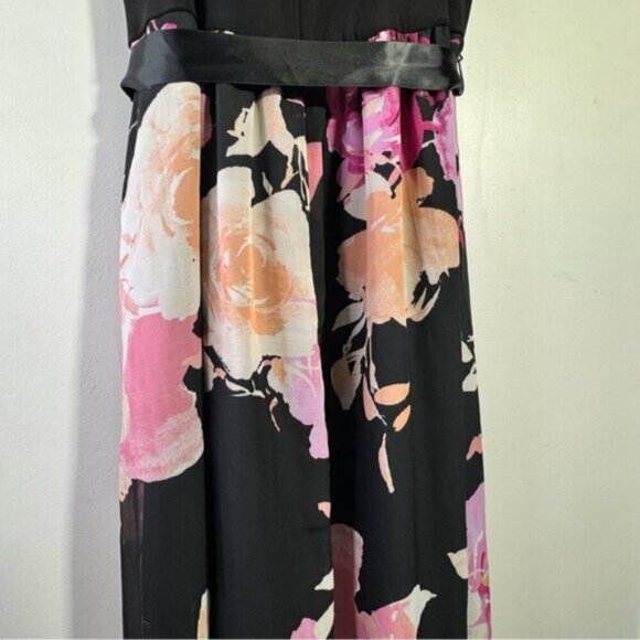 Laura Plus Floral Maxi Dress Satin Belt with Pockets Size 22 - Picture 7 of 10